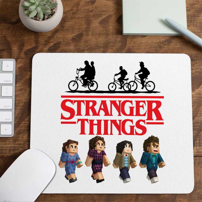 PC, gaming si accesorii - Periferice PC - Mousepad - Mousepad Stranger Things in Roblox Minecraft Abis CoolTrend, 21x19cm - Infinity.ro