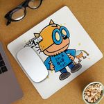 PC, gaming si accesorii - Periferice PC - Mousepad - Mousepad Dog Man Bad Cat Capitan Chilot Dogman CoolTrend, 21x19cm - Infinity.ro