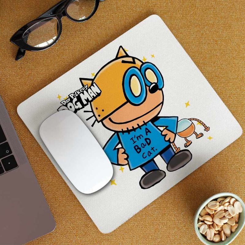 PC, gaming si accesorii - Periferice PC - Mousepad - Mousepad Dog Man Bad Cat Capitan Chilot Dogman CoolTrend, 21x19cm - Infinity.ro