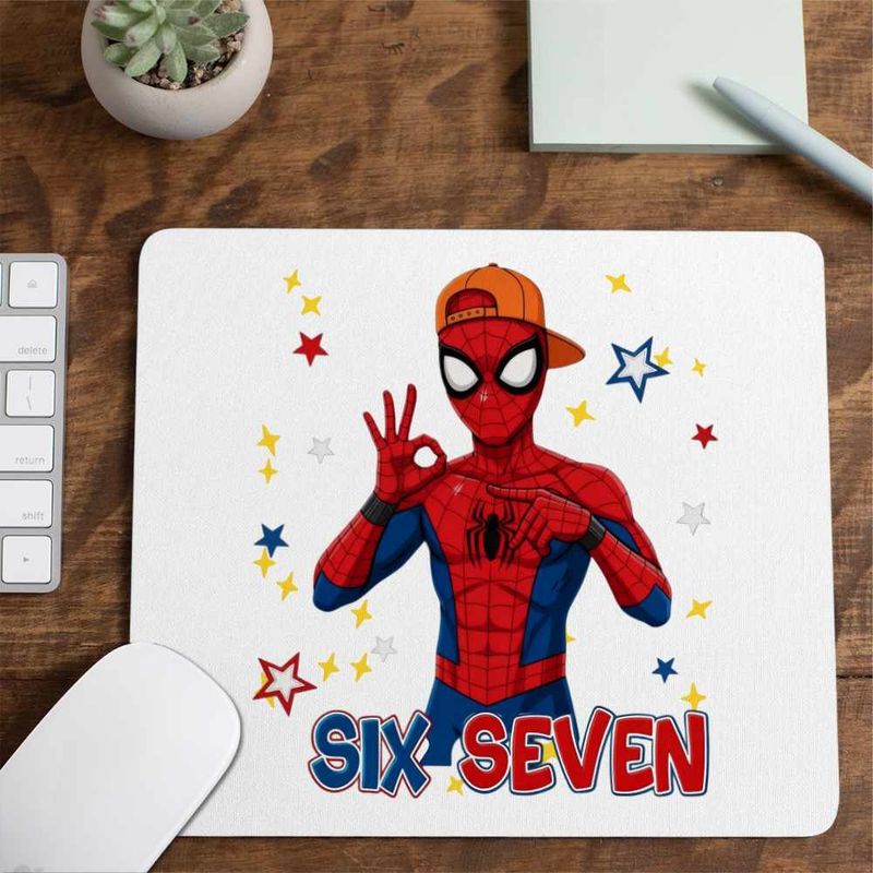 PC, gaming si accesorii - Periferice PC - Mousepad - Mousepad Six Seven Spiderman 67 Marvel Superhero CoolTrend, 21x19cm - Infinity.ro