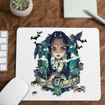 PC, gaming si accesorii - Periferice PC - Mousepad - Mousepad Familia Addams Wednesday Over Your Dead Body Horror Halloween CoolTrend, 21x19cm - Infinity.ro