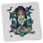 PC, gaming si accesorii - Periferice PC - Mousepad - Mousepad Familia Addams Wednesday Over Your Dead Body Horror Halloween CoolTrend, 21x19cm - Infinity.ro