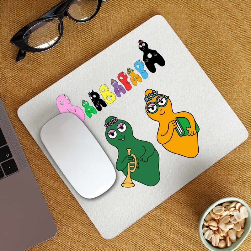 PC, gaming si accesorii - Periferice PC - Mousepad - Mousepad Barbapapa Logo Inspiratie, CoolTrend, 21x19cm - Infinity.ro