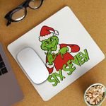 PC, gaming si accesorii - Periferice PC - Mousepad - Mousepad Six Seven Grinch Craciun CoolTrend, 21x19cm - Infinity.ro