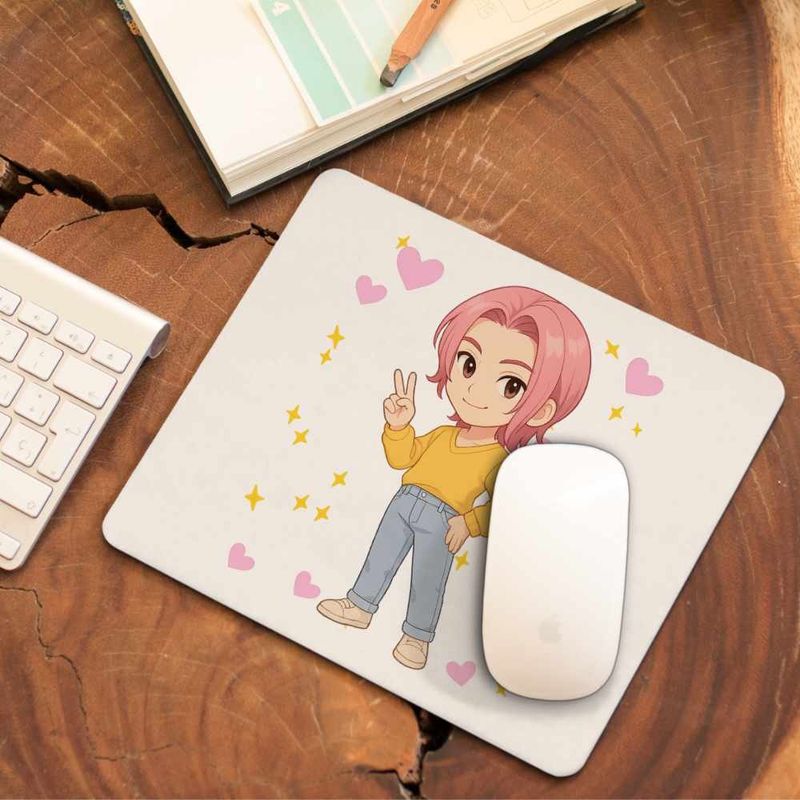 PC, gaming si accesorii - Periferice PC - Mousepad - Mousepad Huntrix Saja Boys Romance Kpop CoolTrend, 21x19cm - Infinity.ro
