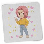 PC, gaming si accesorii - Periferice PC - Mousepad - Mousepad Huntrix Saja Boys Romance Kpop CoolTrend, 21x19cm - Infinity.ro