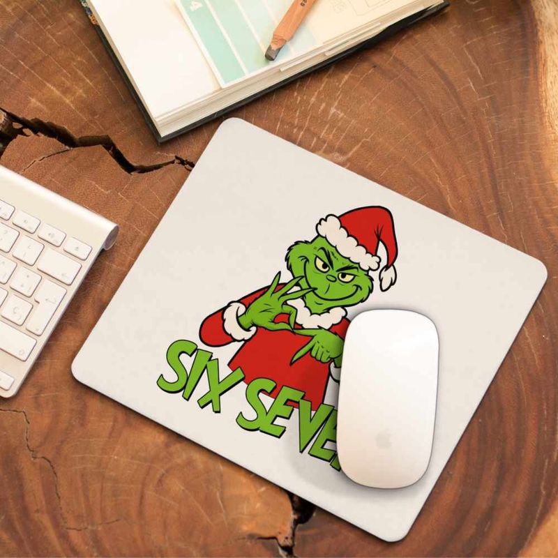 PC, gaming si accesorii - Periferice PC - Mousepad - Mousepad Six Seven Grinch Craciun CoolTrend, 21x19cm - Infinity.ro