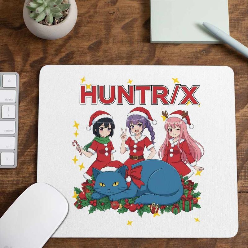 PC, gaming si accesorii - Periferice PC - Mousepad - Mousepad Huntrix Craciunite Merry Christmas Kpop CoolTrend, 21x19cm - Infinity.ro