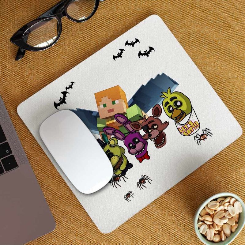 PC, gaming si accesorii - Periferice PC - Mousepad - Mousepad Fnaf Minecraft Five Nights at Freddy Horror Halloween CoolTrend, 21x19cm - Infinity.ro