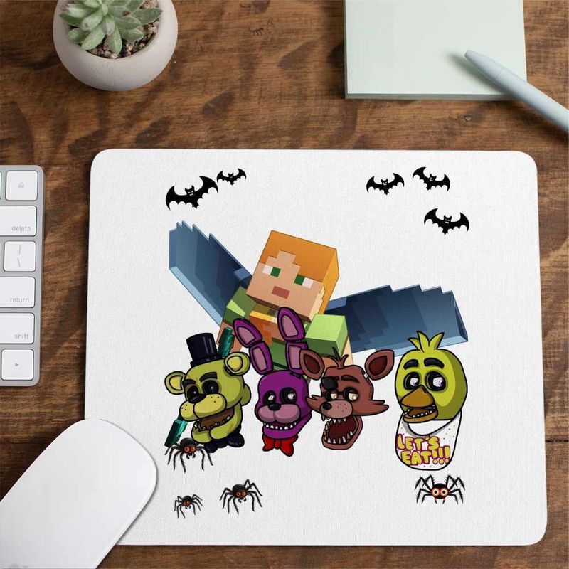 PC, gaming si accesorii - Periferice PC - Mousepad - Mousepad Fnaf Minecraft Five Nights at Freddy Horror Halloween CoolTrend, 21x19cm - Infinity.ro