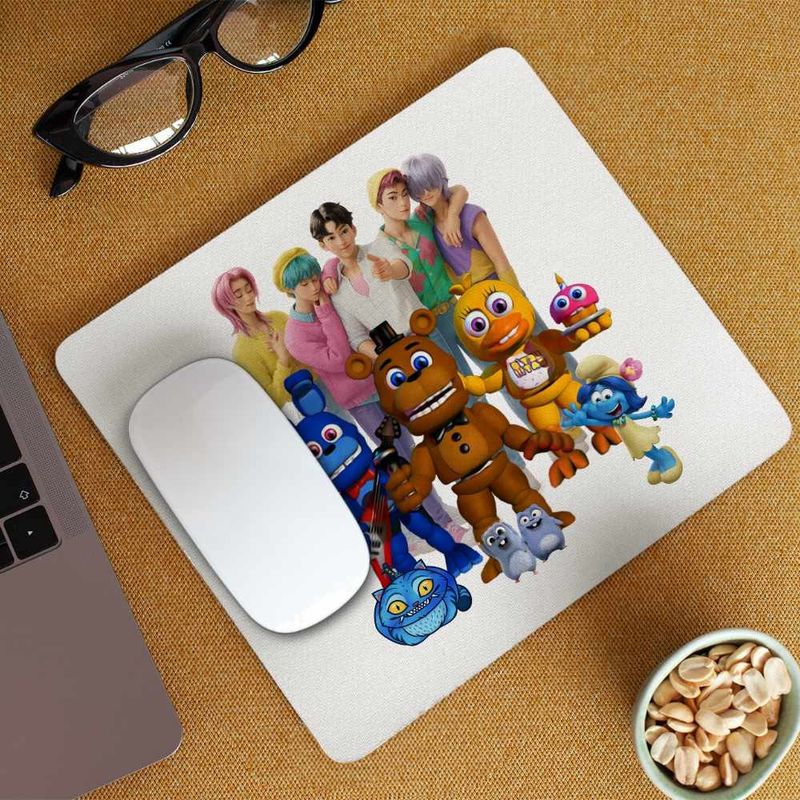 PC, gaming si accesorii - Periferice PC - Mousepad - Mousepad Fnaf Saja Boys Huntrix Five Nights at Freddy Horror Halloween CoolTrend, 21x19cm - Infinity.ro
