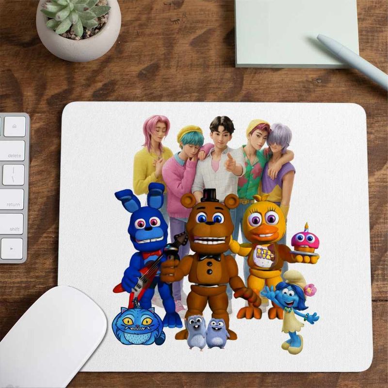 PC, gaming si accesorii - Periferice PC - Mousepad - Mousepad Fnaf Saja Boys Huntrix Five Nights at Freddy Horror Halloween CoolTrend, 21x19cm - Infinity.ro