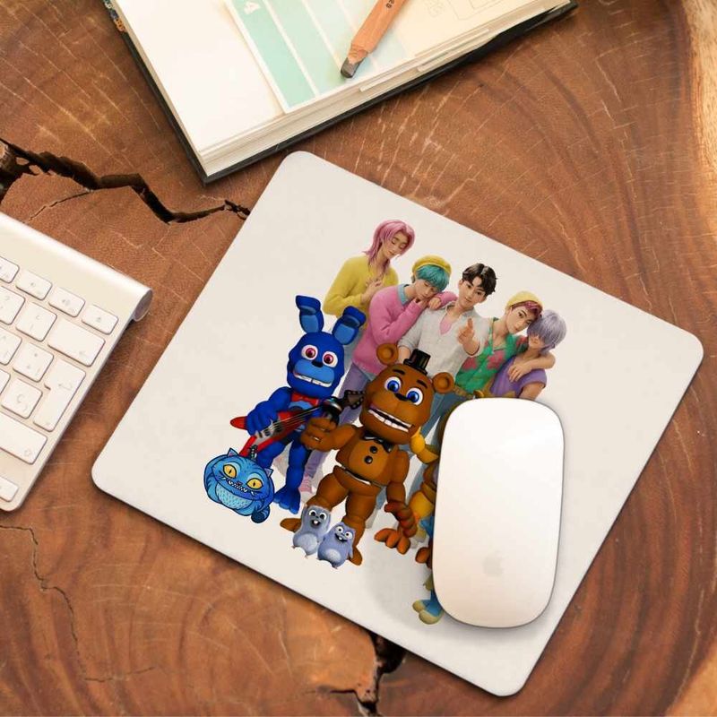 PC, gaming si accesorii - Periferice PC - Mousepad - Mousepad Fnaf Saja Boys Huntrix Five Nights at Freddy Horror Halloween CoolTrend, 21x19cm - Infinity.ro