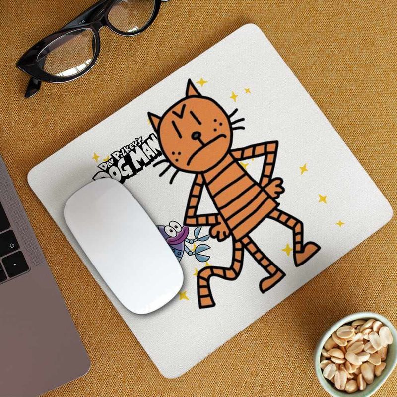 PC, gaming si accesorii - Periferice PC - Mousepad - Mousepad Dog Man Petey Pisica Captain Underpants CoolTrend, 21x19cm - Infinity.ro