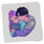PC, gaming si accesorii - Periferice PC - Mousepad - Mousepad Huntrix Saja Love Kpop Demon Hunters CoolTrend, 21x19cm - Infinity.ro