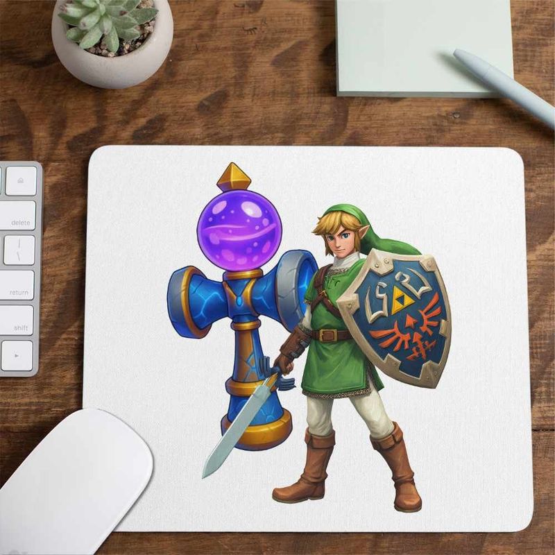 PC, gaming si accesorii - Periferice PC - Mousepad - Mousepad Kendama Legend of Zelda Cavaler Epic Battle CoolTrend, 21x19cm - Infinity.ro