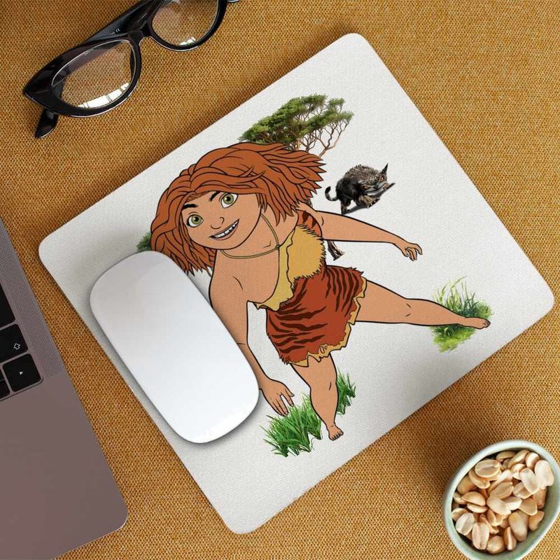 PC, gaming si accesorii - Periferice PC - Mousepad - Mousepad The Croods Eep Desene Epoca de Piatra CoolTrend, 21x19cm - Infinity.ro