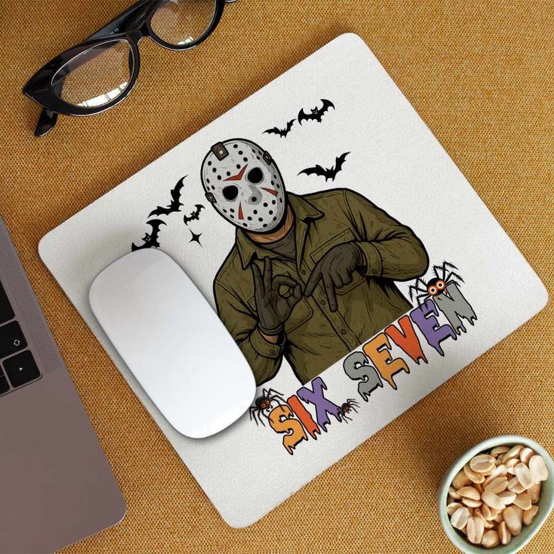 PC, gaming si accesorii - Periferice PC - Mousepad - Mousepad Six Seven Jason Voorhees 67 Halloween CoolTrend, 21x19cm - Infinity.ro