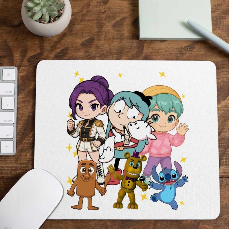 PC, gaming si accesorii - Periferice PC - Mousepad - Mousepad Hilda Huntrix Saja Boys K-pop, 21x19cm - Infinity.ro