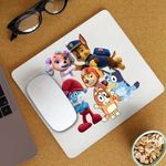 PC, gaming si accesorii - Periferice PC - Mousepad - Mousepad Paw Patrol Bluey Blue Bingo Papa Strumf Sirena Coral, CoolTrend, 21x19cm - Infinity.ro
