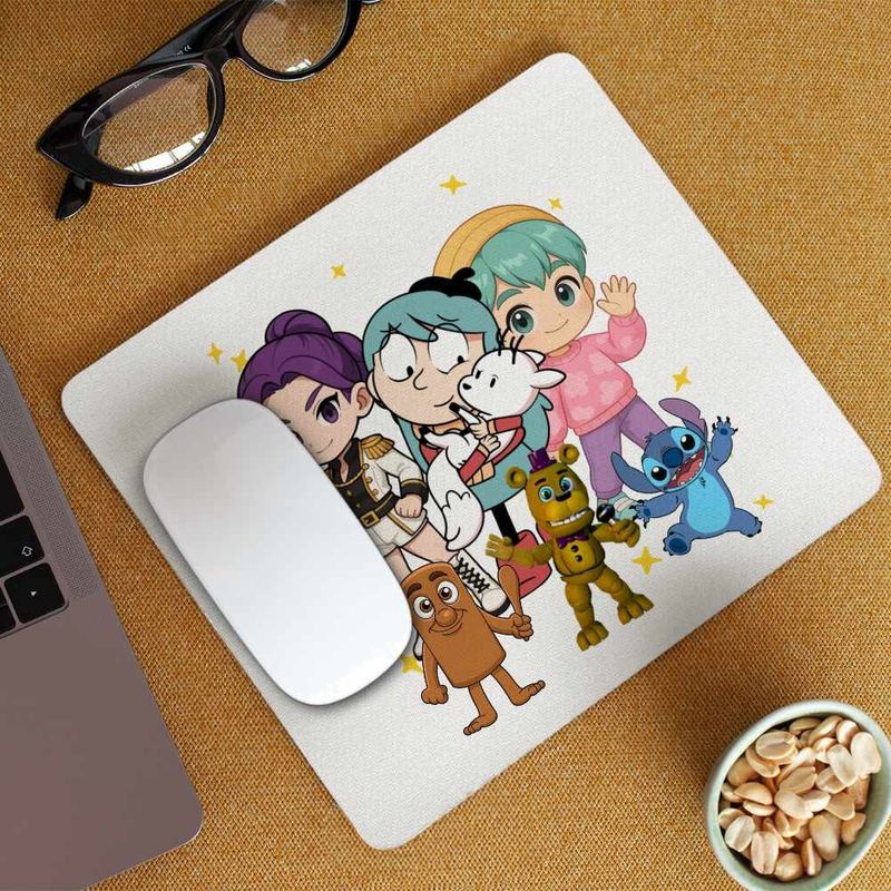 PC, gaming si accesorii - Periferice PC - Mousepad - Mousepad Hilda Huntrix Saja Boys K-pop, 21x19cm - Infinity.ro