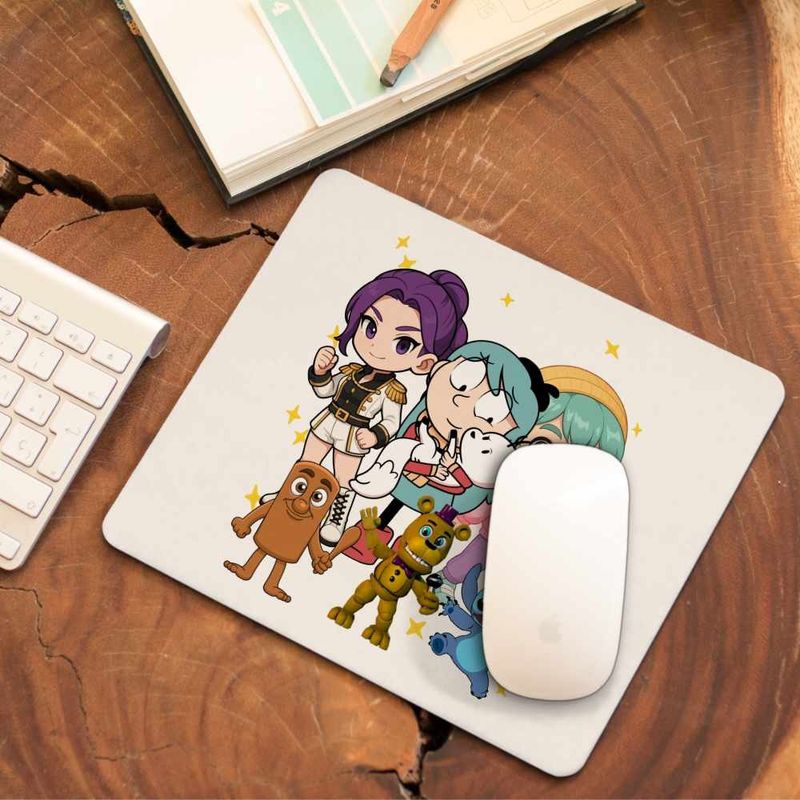 PC, gaming si accesorii - Periferice PC - Mousepad - Mousepad Hilda Huntrix Saja Boys K-pop, 21x19cm - Infinity.ro