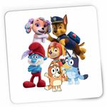 PC, gaming si accesorii - Periferice PC - Mousepad - Mousepad Paw Patrol Bluey Blue Bingo Papa Strumf Sirena Coral, CoolTrend, 21x19cm - Infinity.ro