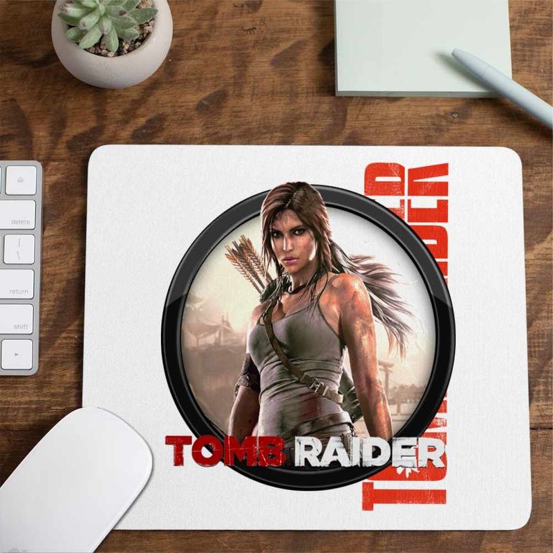 PC, gaming si accesorii - Periferice PC - Mousepad - Mousepad Tomb Raider Lara Croft Razboi Camuflaj CoolTrend, 21x19cm - Infinity.ro