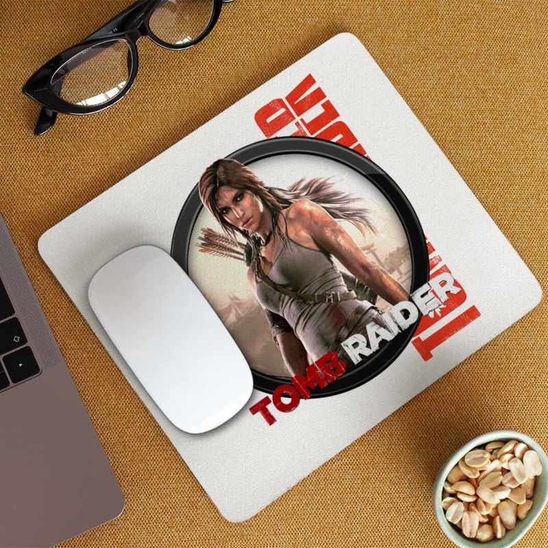 PC, gaming si accesorii - Periferice PC - Mousepad - Mousepad Tomb Raider Lara Croft Razboi Camuflaj CoolTrend, 21x19cm - Infinity.ro