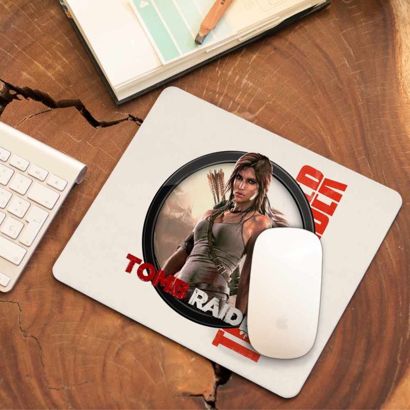 PC, gaming si accesorii - Periferice PC - Mousepad - Mousepad Tomb Raider Lara Croft Razboi Camuflaj CoolTrend, 21x19cm - Infinity.ro