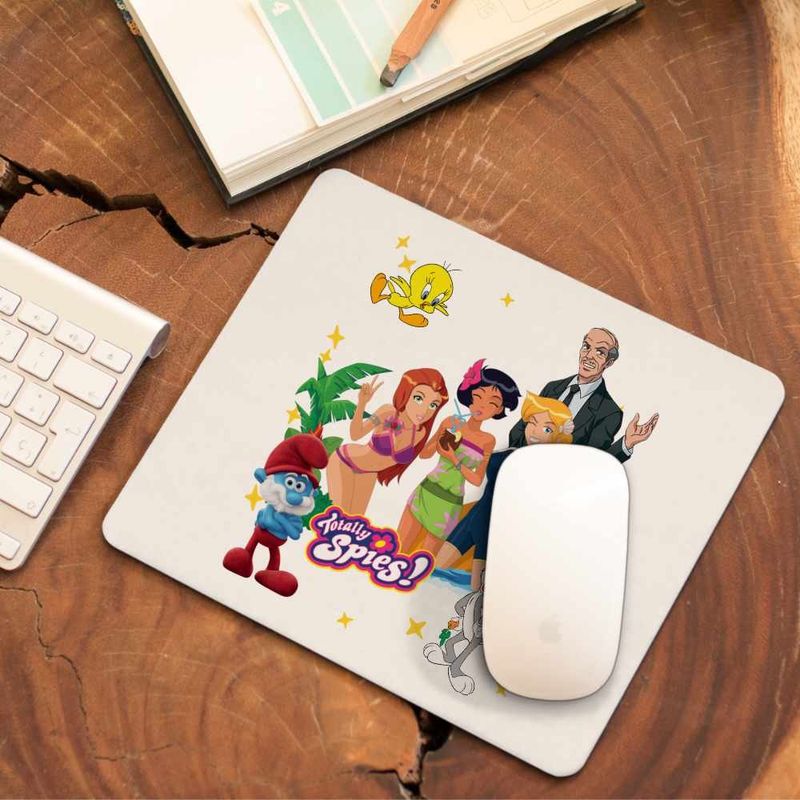 PC, gaming si accesorii - Periferice PC - Mousepad - Mousepad Spioanele Plaja Desene Animate Agenti Misiune CoolTrend, 21x19cm - Infinity.ro