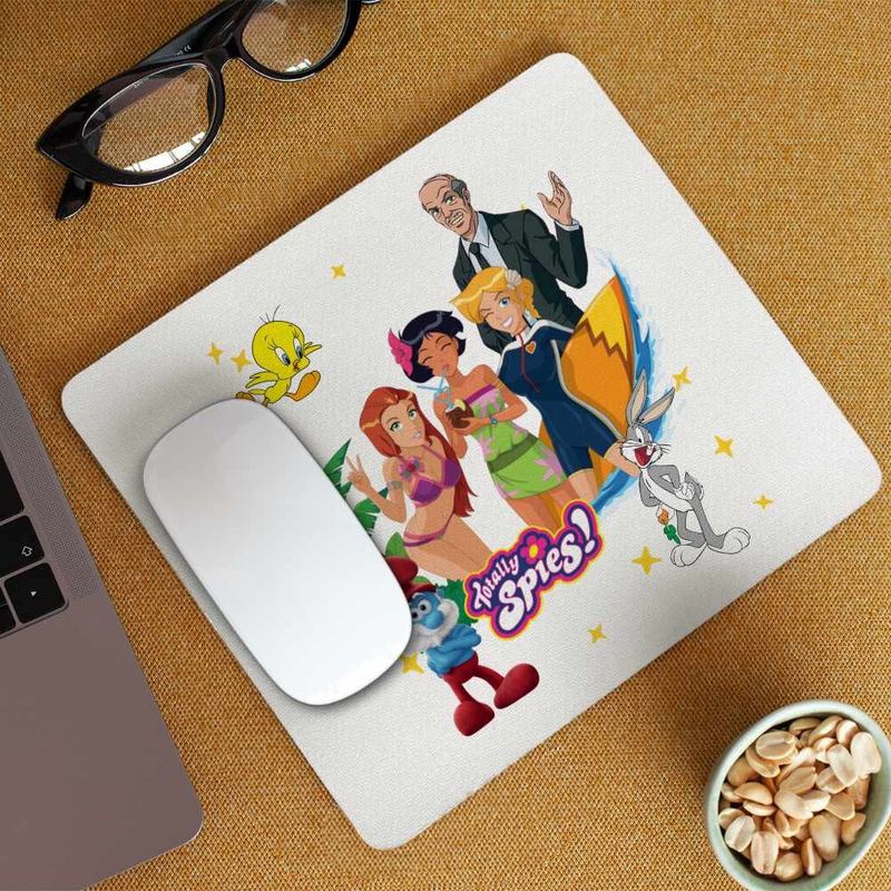 PC, gaming si accesorii - Periferice PC - Mousepad - Mousepad Spioanele Plaja Desene Animate Agenti Misiune CoolTrend, 21x19cm - Infinity.ro