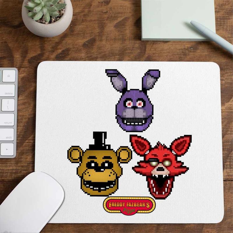 PC, gaming si accesorii - Periferice PC - Mousepad - Mousepad Fnaf Pixel Art Five Nights at Freddy Horror Halloween CoolTrend, 21x19cm - Infinity.ro