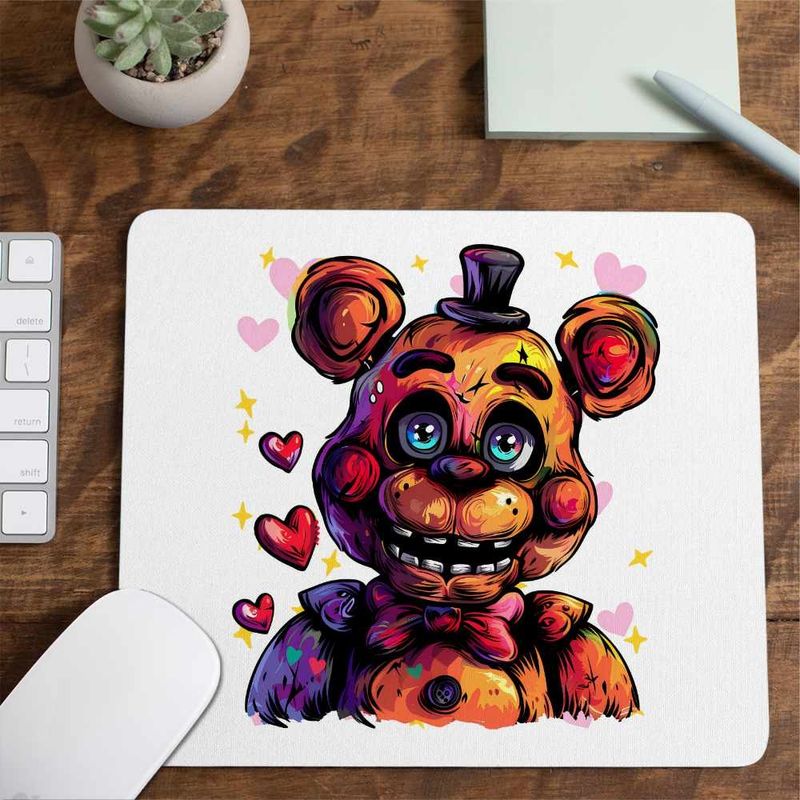 PC, gaming si accesorii - Periferice PC - Mousepad - Mousepad Fnaf Valentines Day Dragobete Five Nights at Freddy Horror Halloween CoolTrend, 21x19cm - Infinity.ro