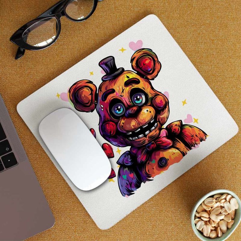 PC, gaming si accesorii - Periferice PC - Mousepad - Mousepad Fnaf Valentines Day Dragobete Five Nights at Freddy Horror Halloween CoolTrend, 21x19cm - Infinity.ro