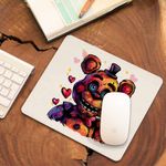 PC, gaming si accesorii - Periferice PC - Mousepad - Mousepad Fnaf Valentines Day Dragobete Five Nights at Freddy Horror Halloween CoolTrend, 21x19cm - Infinity.ro