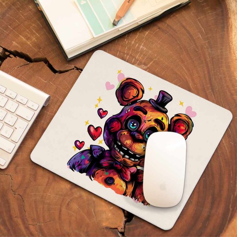 PC, gaming si accesorii - Periferice PC - Mousepad - Mousepad Fnaf Valentines Day Dragobete Five Nights at Freddy Horror Halloween CoolTrend, 21x19cm - Infinity.ro