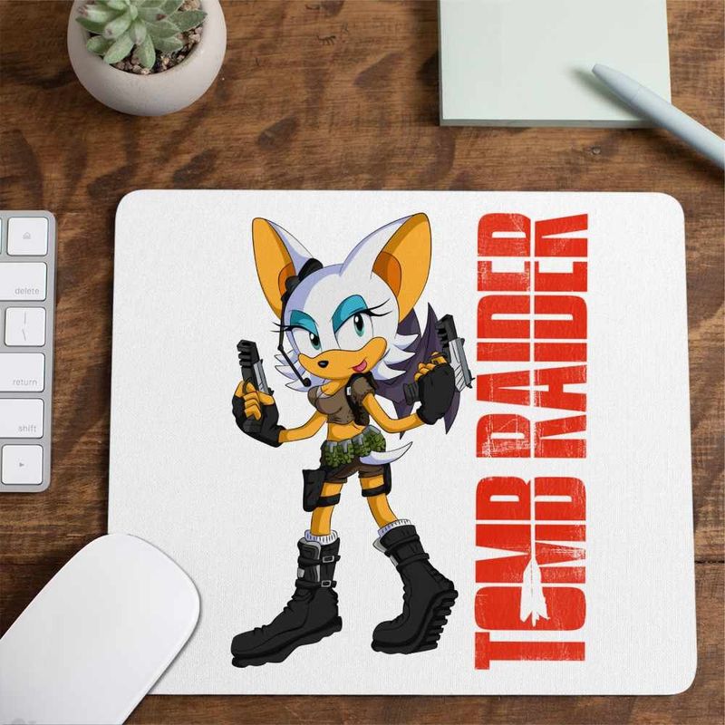 PC, gaming si accesorii - Periferice PC - Mousepad - Mousepad Tomb Raider Sonic Lara Croft Mario CoolTrend, 21x19cm - Infinity.ro