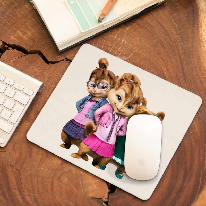 PC, gaming si accesorii - Periferice PC - Mousepad - Mousepad Alvin Fetele Veveritele Brittany Jeanette Eleanor, CoolTrend, 21x19cm - Infinity.ro