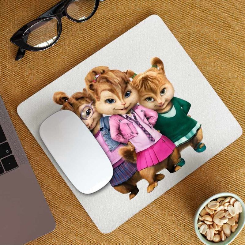 PC, gaming si accesorii - Periferice PC - Mousepad - Mousepad Alvin Fetele Veveritele Brittany Jeanette Eleanor, CoolTrend, 21x19cm - Infinity.ro