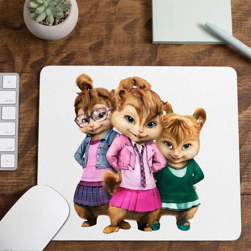 PC, gaming si accesorii - Periferice PC - Mousepad - Mousepad Alvin Fetele Veveritele Brittany Jeanette Eleanor, CoolTrend, 21x19cm - Infinity.ro