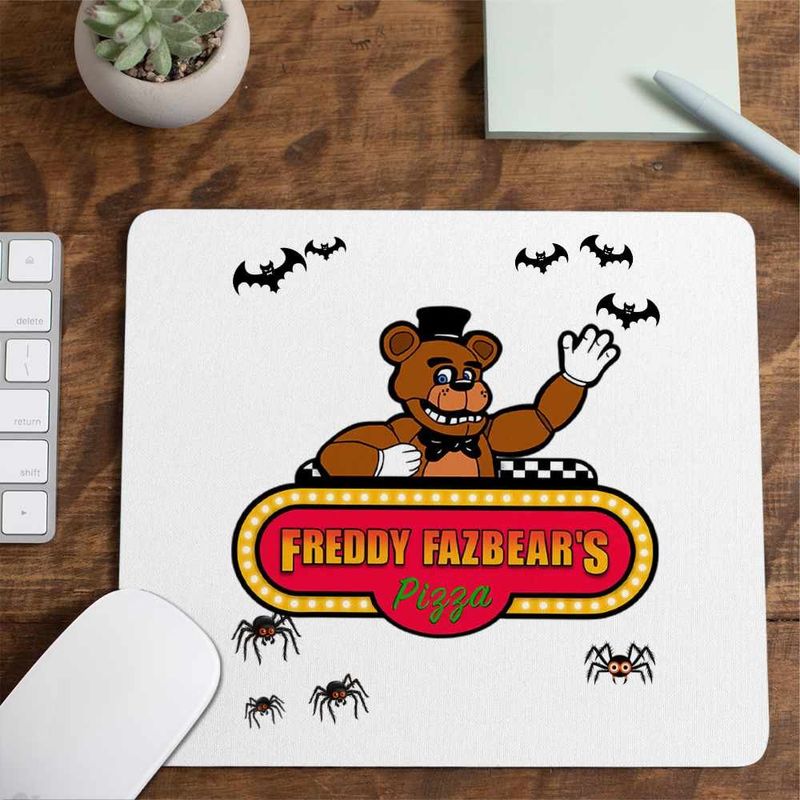 PC, gaming si accesorii - Periferice PC - Mousepad - Mousepad Fnaf Freddy Fazbears Pizza Five Nights at Freddy Horror Halloween CoolTrend, 21x19cm - Infinity.ro
