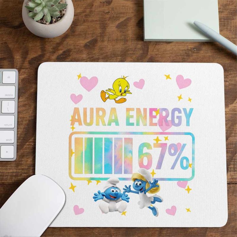 PC, gaming si accesorii - Periferice PC - Mousepad - Mousepad Six Seven Aura Energy 67 CoolTrend, 21x19cm - Infinity.ro