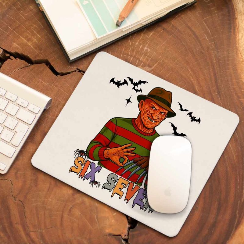 PC, gaming si accesorii - Periferice PC - Mousepad - Mousepad Six Seven Freddy Krueger 67 Halloween CoolTrend, 21x19cm - Infinity.ro