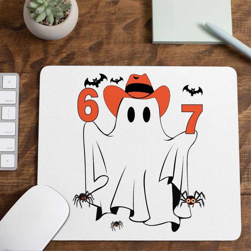 PC, gaming si accesorii - Periferice PC - Mousepad - Mousepad Six Seven Fantoma 67 Halloween CoolTrend, 21x19cm - Infinity.ro