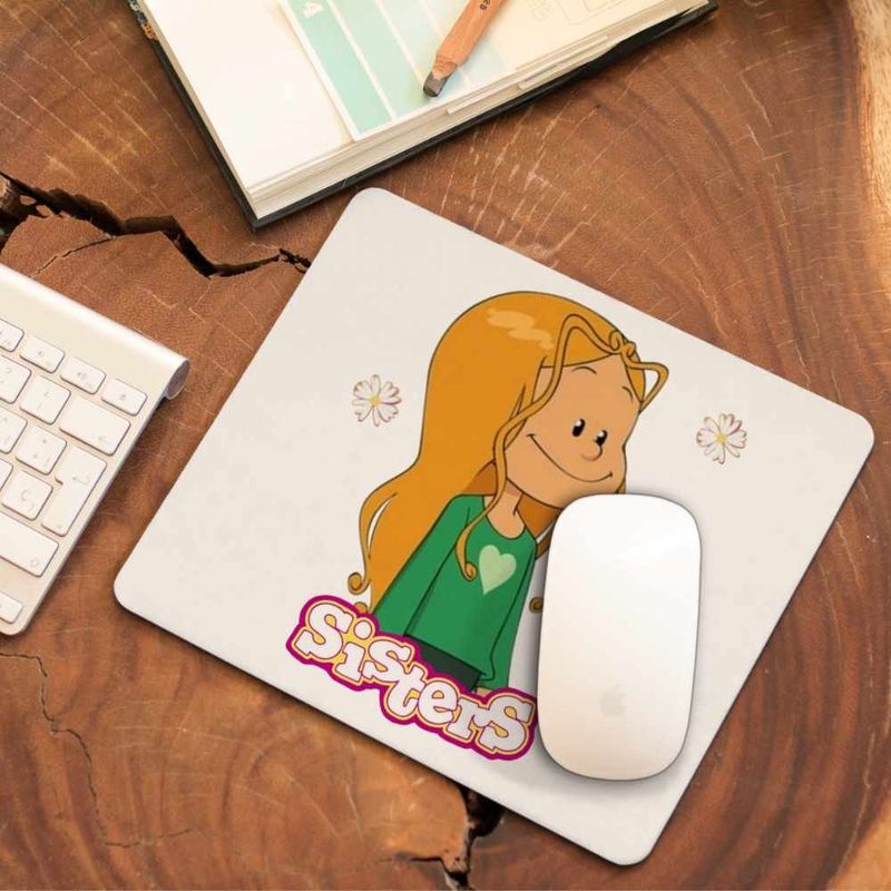 PC, gaming si accesorii - Periferice PC - Mousepad - Mousepad Surorile Marine The Sisters Desene Animate, CoolTrend, 21x19cm - Infinity.ro