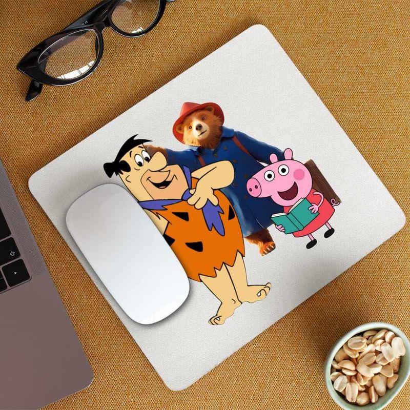PC, gaming si accesorii - Periferice PC - Mousepad - Mousepad Paddington Flintstone Peppa Pig Purcelus, CoolTrend, 21x19cm - Infinity.ro