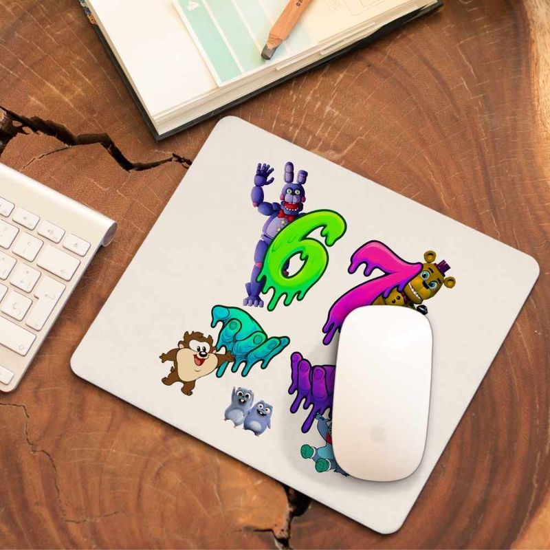 PC, gaming si accesorii - Periferice PC - Mousepad - Mousepad Fnaf Six Seven Five Nights at Freddy Horror Halloween CoolTrend, 21x19cm - Infinity.ro