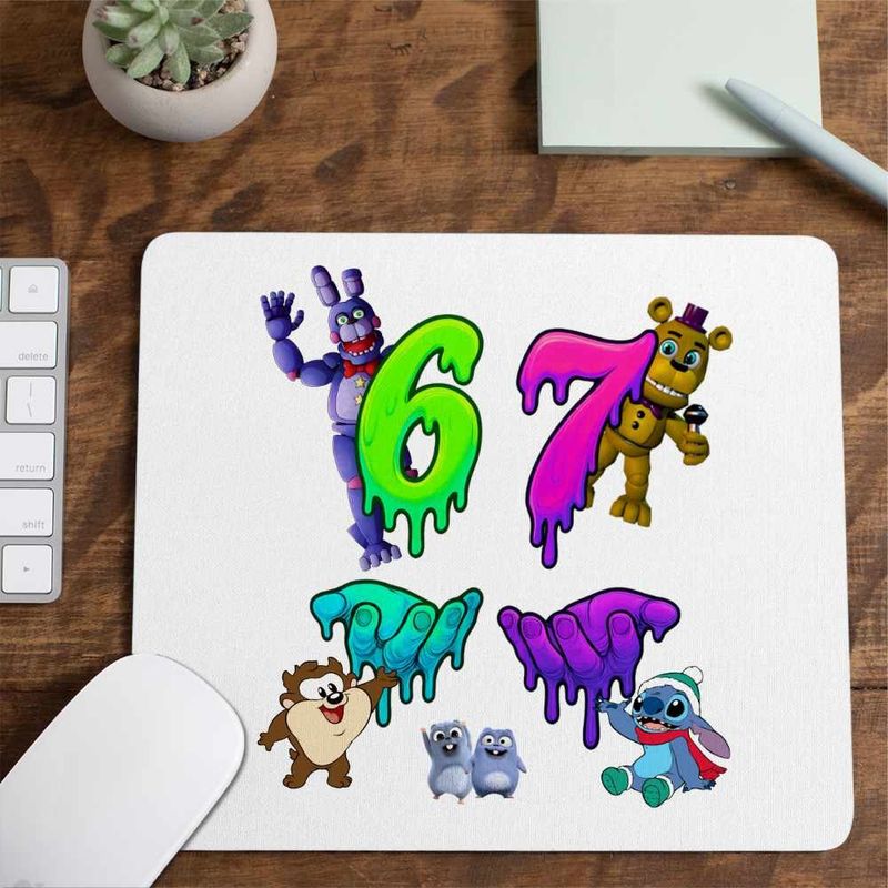PC, gaming si accesorii - Periferice PC - Mousepad - Mousepad Fnaf Six Seven Five Nights at Freddy Horror Halloween CoolTrend, 21x19cm - Infinity.ro