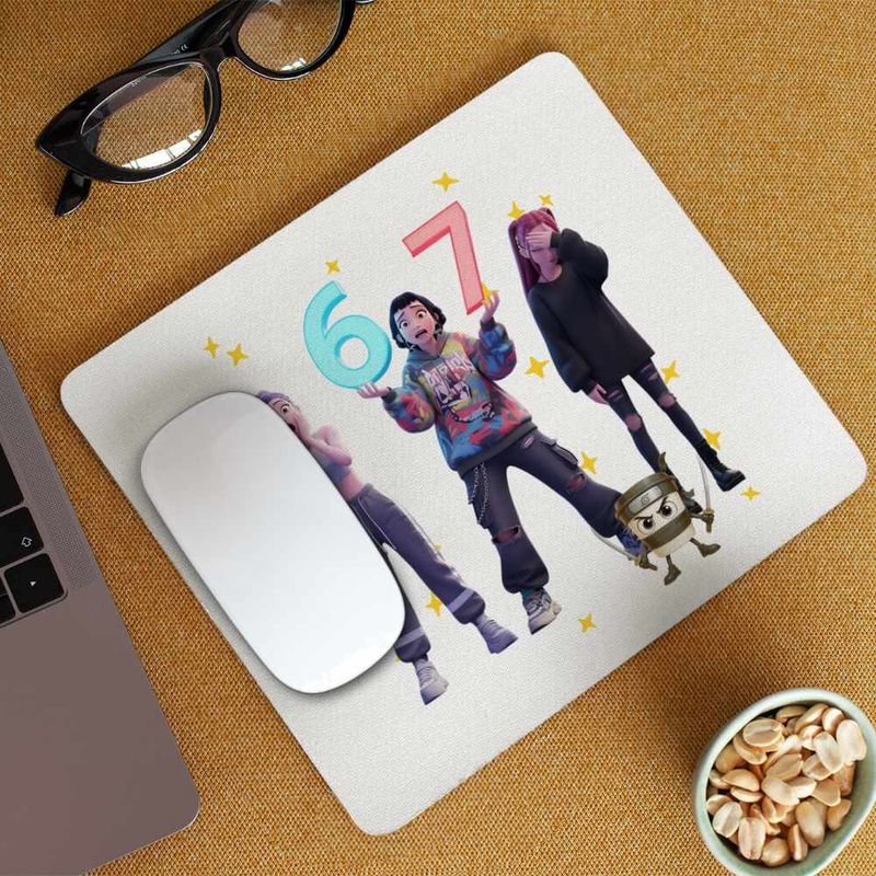 PC, gaming si accesorii - Periferice PC - Mousepad - Mousepad Six Seven Demon Hunters 67 Kpop CoolTrend, 21x19cm - Infinity.ro